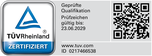 Prüfzeichen TÜV Rheinland, geprüfte Qualifikation, gültig bis 23.06.2029